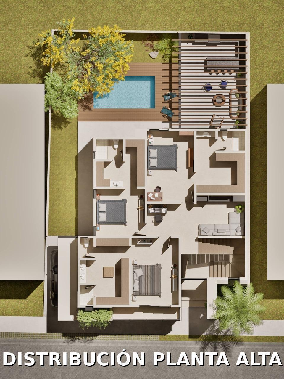 Plano de Planta Alta Casa Cerdeña