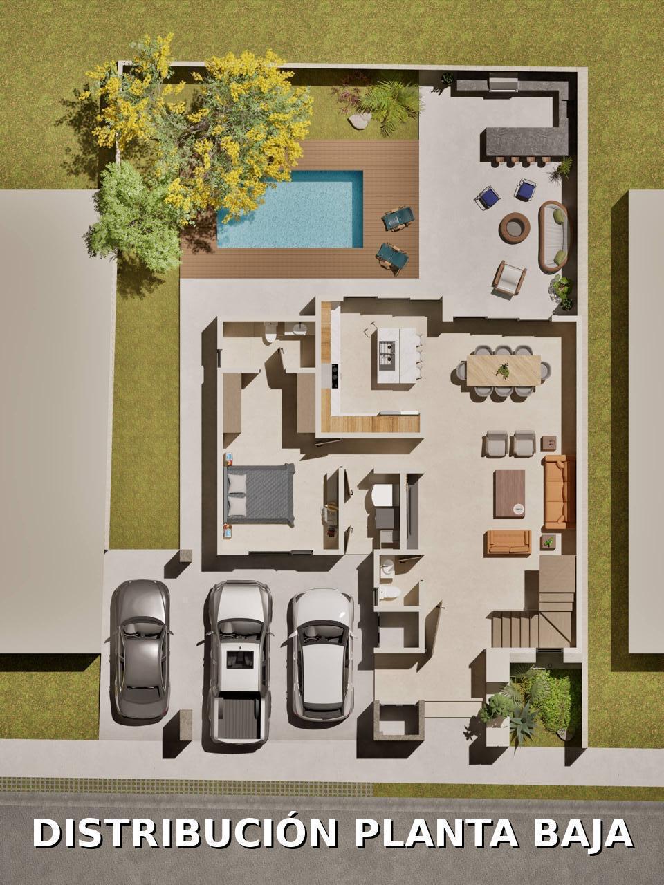 Plano de Planta Baja Casa Cerdeña